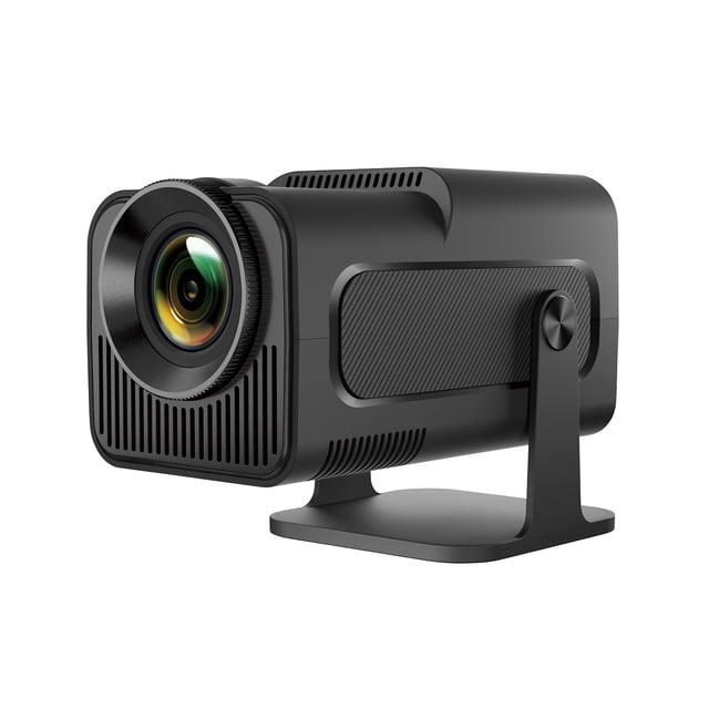Injueey Proyector negro HY320 4K Android 390ANSI Brillo 1080P Resolución 390ANSI HY320 Wifi6 Cables de audio/vídeo