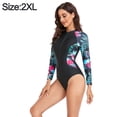 thumbnail image 2 of Long-sleeve zip swimsuit snorkeling suit one-piece surfing suit women's swimsuit, 2 of 5