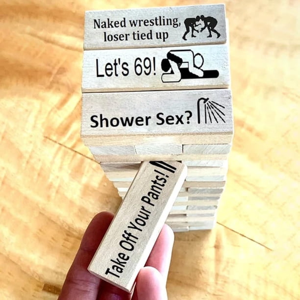 Jeu Tour De Blocs Super Naughty Français 48 Pièces - Jeu Adulte Coquin Pour Couples