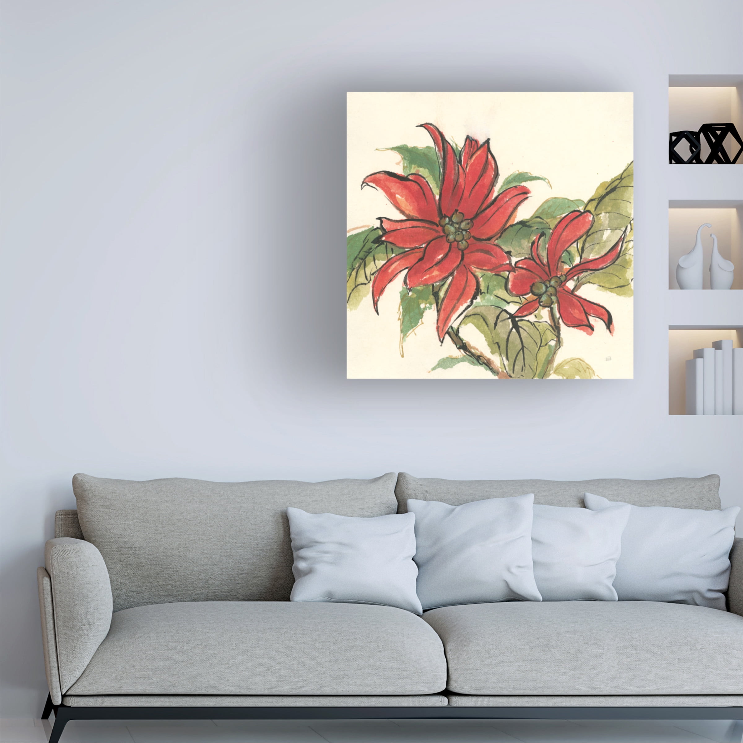 Trademark Fine Art 'Poinsettia II' Canvas Art by Chris Paschke