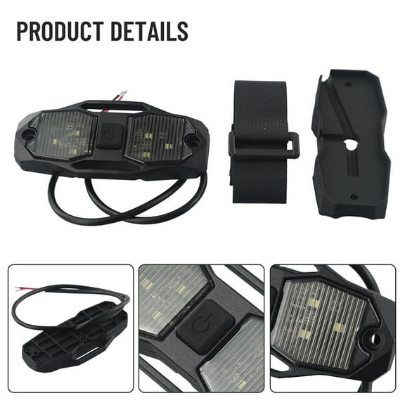 Roll Bar Mount LED Dome Light Rock Light with Switch Universal for -RZR UTV ATV Replace Car Accessories