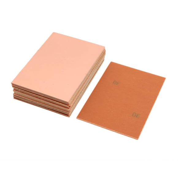 Unique Bargains 16Pcs 100mmx70mm Fiber Single Copper Clad Plated Laminate PCB Circuit Board