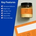 thumbnail image 3 of Avery Printable Rectangle Labels, Bright Orange, 1" x 7", 640ct, 3 of 11