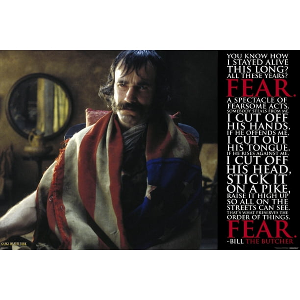 Bill The Butcher Quotes Gangs Of New York - Bill The Butcher Quote Poster (36 X 24) - Walmart.com