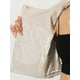thumbnail image 5 of chaqueta biker de piel sintética Chaqueta corta con cremallera de PU de manga larga para mujer Beige L, 5 of 6