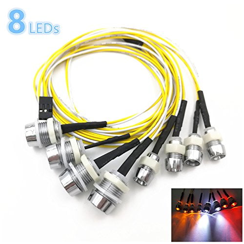 Kalevel RC Car Lights 8 LED Light RC Truck LED Lights 1/10 1/8 RC Car