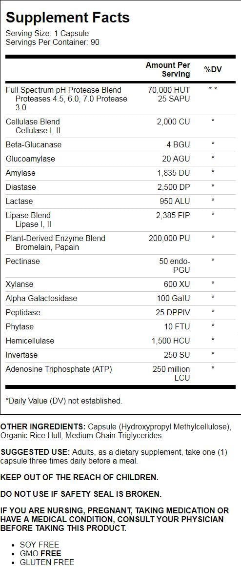 Full Spectrum Enzyme 90 Capsules