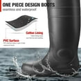 thumbnail image 6 of Goldblatt 100% Waterproof Rubber Boots, All-Purpose Galoshes, Mud/Muck/Construction Rubber Work Boots, Black PVC, Size 10&11, 6 of 7