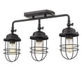 thumbnail image 2 of Golden Seaport 3-Light Semi-Flush Mount in Matte Black, Nautical Style, 2 of 2
