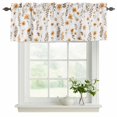 thumbnail image 2 of 2 Pack Valances for Windows, Brown Spring Floral Window Valances for Living Room/Bedroom/Bathroom, Flowers Botanical Elegant Pastoral Light Filtering Kitchen Curtain Valance 42"W x12" L, 2 of 9