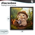 thumbnail image 4 of Stupell Industries Traditional Bunny with Carrot Garden Black Floating Frame Canvas Art, 18 x 18, by Lucia Heffernan, 4 of 8