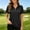A510 Black, variant on Womens Quarter Zip Short Sleeve Shirt Casual Heather Athletic Henley Top Moisture Wicking Collared Golf Tees Workout Performance Activewear Shirts