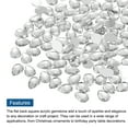 thumbnail image 4 of Uxcell 100Pcs Gemas Acrílicas de Gota de Agua de Fondo Plano 10x14mm Rhinestones Blanco Transparente, 4 of 7