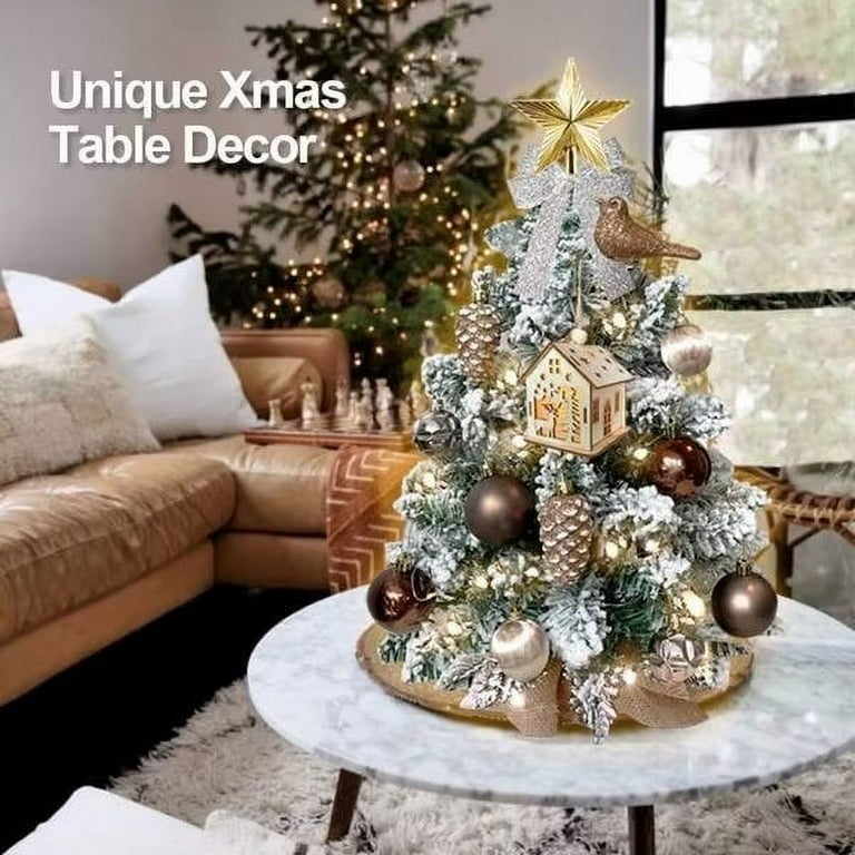 Decorated tabletop store christmas trees