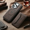 thumbnail image 2 of 2 in 1 magnetic wireless charging phone case for iPhone 16 pro max 15 plus 14 13 12/12pro card bag slots holder leather cover, 2 of 8