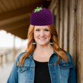 thumbnail image 3 of Jiibva Y2k Beanie for Women Grape Crochet Hats Demon Beanies Cute Hat Grunge Emo Slouchy Warm Knitted Hats, 3 of 7