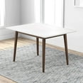 thumbnail image 4 of Imani Modern Style Solid Wood Walnut/White Top Rectangular Dining Table, 4 of 5