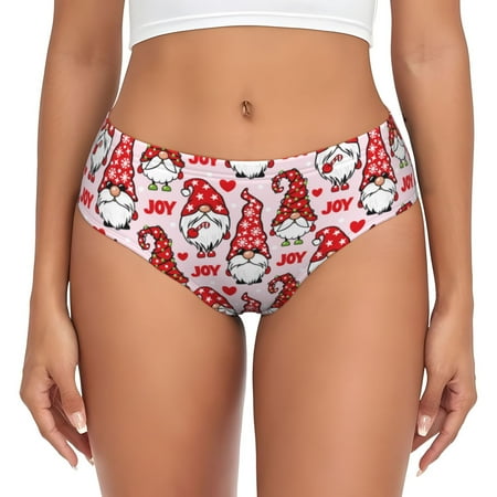 Goofa Christmas Gnome Pattern Women s Cotton Underwear Brief Underwear Ladies Panties- Soft  Comfortable  and Stretchy Underwear-4X-Large