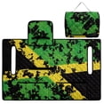 thumbnail image 5 of Xixirimido Golf Cart Seat Covers, Golf Cart Seat Towel Blanket with 4 Front Pockets Fits for EZGO Yamaha Club Car & More 2 Person Seats Golf Carts, Jamaican Flag, 5 of 8