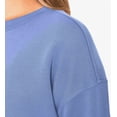 thumbnail image 4 of Mondetta Womens Midweight Long Sleeve Crewneck Scuba Sweatshirt (Small, Jacaranda), 4 of 4