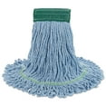 thumbnail image 2 of Boardwalk BWK502BLEA 5 in. Headband Super Loop Cotton/Synthetic Fiber Wet Mop Heads - Blue, Medium, 2 of 10