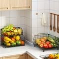 Fruit Vegetable Basket 3Tier Stackable Fruit Bowl Wallmounted