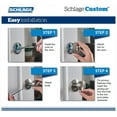 thumbnail image 4 of Schlage Fc21-Bwe-Kin Custom Bowery Passage & Privacy Door Knob Set - Brass, 4 of 7