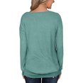 thumbnail image 4 of Pompotops Blouse Décontractée Automne pour Femmes Col Rond Sexy Manches Longues en Dentelle, 4 of 7