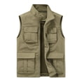 thumbnail image 1 of Mikilon Gilet Homme Décontracté à Séchage Rapide Multi-Poches avec Fermeture Éclair Col Montant, 1 of 2