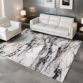 thumbnail image 2 of Alfombra CRYPTOLITE Abstract de 160 x 230 cm, lavable, color dorado y gris, 2 of 7