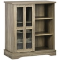 thumbnail image 1 of HOMCOM Buffet Vaisselier Armoire de Rangement avec Porte Coulissante en Verre, 1 of 10