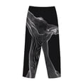 thumbnail image 3 of Lsque Geometric Lines Dog Art Print Women's Pajama Pants, Lounge Pant - Comfortable Home Wear,Elastic Waistband, Stylish Design-X-Large, 3 of 9