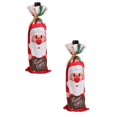 thumbnail image 1 of Oleegame 2PC Christmas Rope Strap Printed Wine Set Red Wine Champagne Bottle Set Cartoon Wine Set, 1 of 9