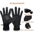 thumbnail image 4 of Bodychum Mens Winter Warm Gloves Waterproof and All Finger, Zipper Touch Screen Gloves for Cycling and Outdoor Work - XXL, Ski Gloves Snow Gloves, 4 of 9