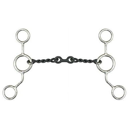 Showman Stainless Steel Junior Cow Horse Snaffle Bit w/ 6 Cheeks