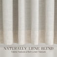 thumbnail image 6 of Nalqet Pinch Pleated Linen Curtains 100% Blackout 72 Inches Long for Living Room Bedroom, Thermal Insulated Room Darkening Window Drapes with Rings Hooks, 2 Panels, Natural, 40"Wx72"L, 6 of 9
