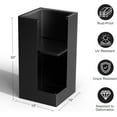 thumbnail image 2 of Metal Flower Pot - Easy to install, rectangular metal block flower pot, modern outdoor flower pot suitable for all weather conditions, with drainage holes and dividers. 15"L x 15"W x 30"H, 2 of 6