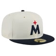 thumbnail image 3 of Men's New Era Cream Minnesota Twins Chrome 59FIFTY Fitted Hat, 3 of 6