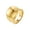 Gold, variant on Women Stainless Steel Unique Hip Hop 20mm Width Chunky Dome Irregular Geometric Wavy Concave Shape Biker Ring Gothic Punk Style Silver Size 10