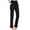 Black, variant on Buigttklop Pants for Women 2024 Women'S Flare Solid Suit Pants Leisure Trousers Bell-Bottoms Solid Color Double Pocket High Waist Pants