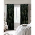 thumbnail image 3 of Dark Green Forest Blackout Curtains 90 Inches Long for Bedroom, Pine Trees Modern Mysterious Art Thermal Insulated Room Darkening Black Out Window Curtain Panels Grommet Drapes for Living Room, 3 of 8