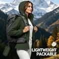 thumbnail image 5 of Ynynloco Women Packable Rain Jacket Waterproof Lightweight Raincoat Hooded for Hiking Active Outdoor Travel (S-3XL), 5 of 9