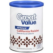 Great Value All-Natural California Raisins, 24 oz