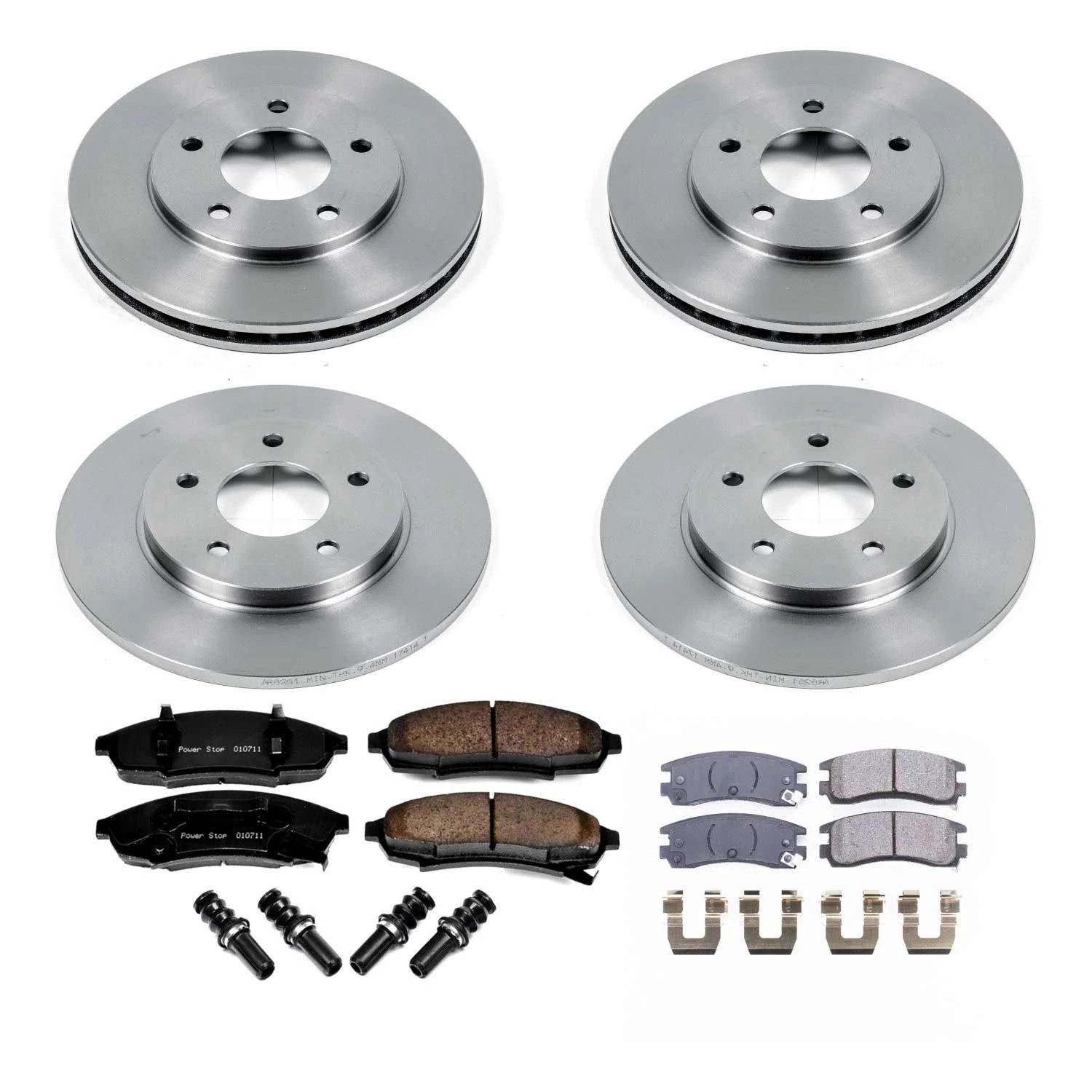 Power Stop Front and Rear Stock Replacement Brake Pad and Rotor Kit KOE5453