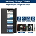 thumbnail image 4 of Aobabo 72 Inch Locking Metal Storage Cabinet w/ Adjustable Shelves, Black, 4 of 6