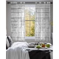 thumbnail image 3 of White Dandelion Sheer Curtains 39 Inch Length 2 Panels Set for Living Room/Bedroom, Spring Flowers Plants Vintage Gray Wood Kitchen Curtains Grommet Semi-Sheer Curtains Window Treatments 27.5"x39"x2, 3 of 7