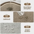 thumbnail image 6 of SIXHOME Non-Slip Kitchen Rug, Washable 17"x30" Twill Floor Mat, Half Circle Design for Sink, Laundry, Brown, 6 of 7