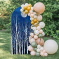 Arch Backdrop 5 Ft, White Tree Spandex Stretch Fitted Arch Cover, Round — free download