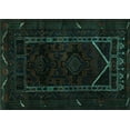 thumbnail image 1 of Ahgly Company Machine Washable Indoor Rectangle Persian Turquoise Blue Traditional Area Rugs, 7' x 10', 1 of 4
