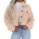 thumbnail image 5 of Abrigo de manga larga para mujer chaquetas borrosas de Color sólido ropa de calle diaria para mujer, 5 of 6